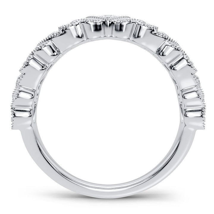 Chic 0.60CT Lab Diamond 14k White Gold Womens Band