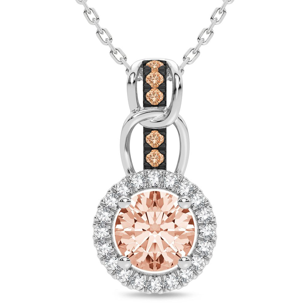 Delicate 14K White Gold Lab Diamond Womens Pendant