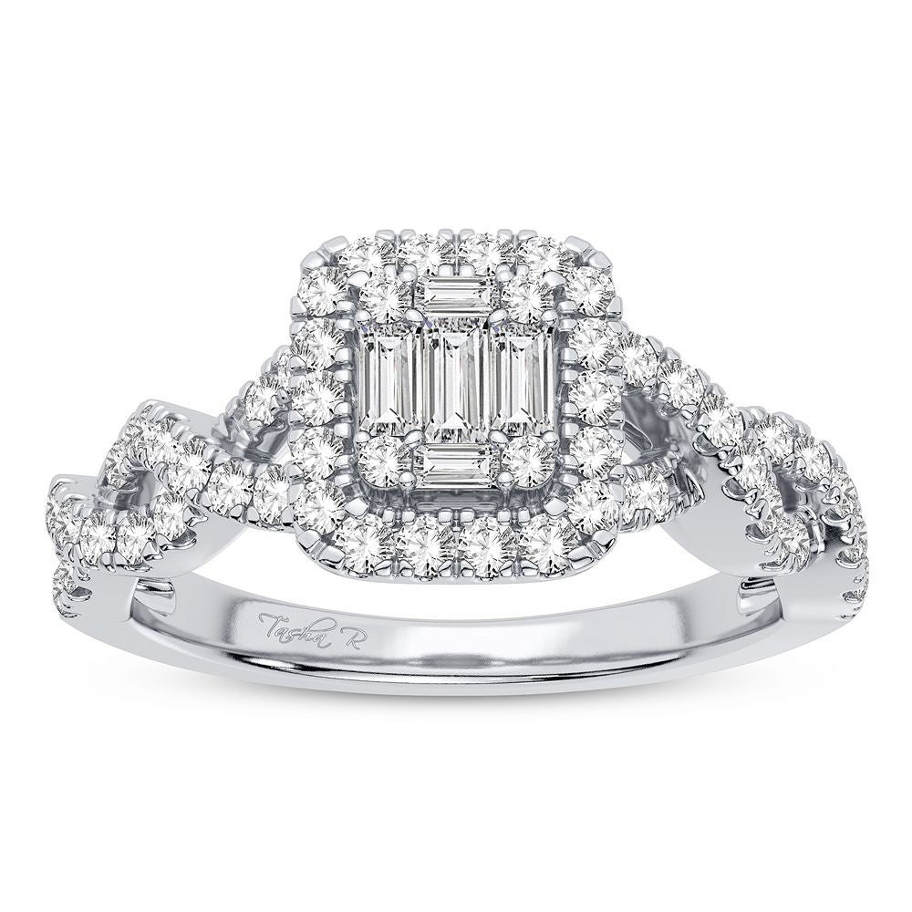Brilliant 0.50CT Lab Diamond 14k White Gold Ring