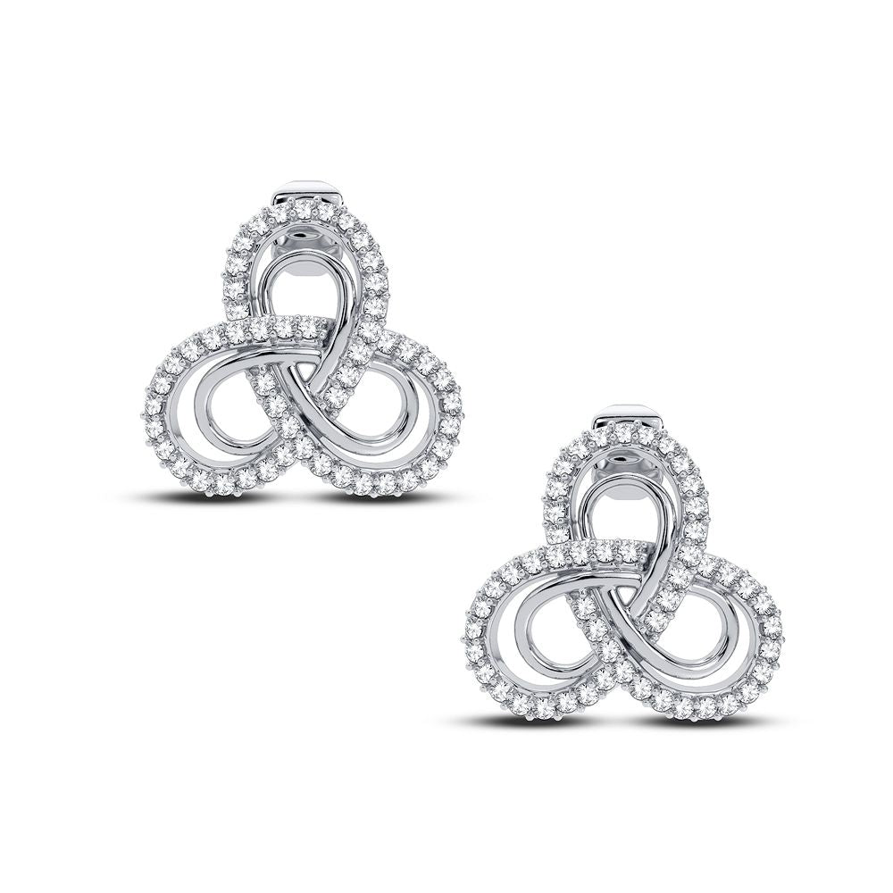 14k White Gold Lab Diamond Stud Earrings for Women