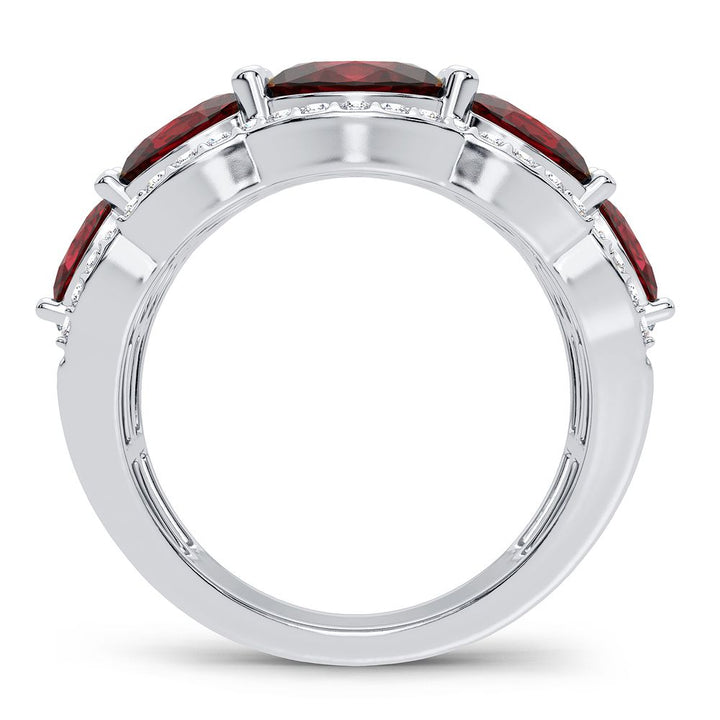 Luminous 14K White Gold Lab Diamond Womens Cocktail Ring