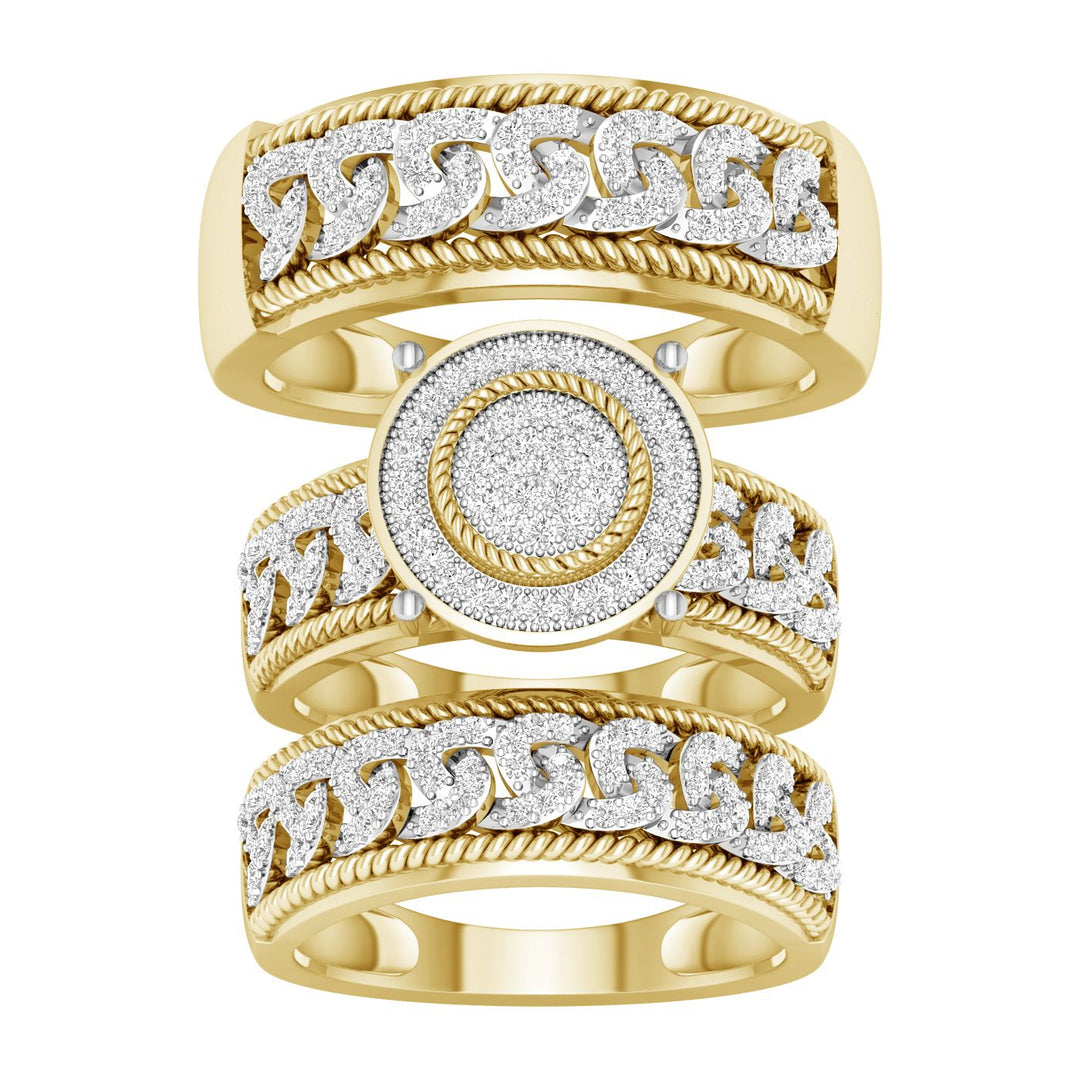 10k Yellow Gold Lab Diamond Trio Set Brilliance