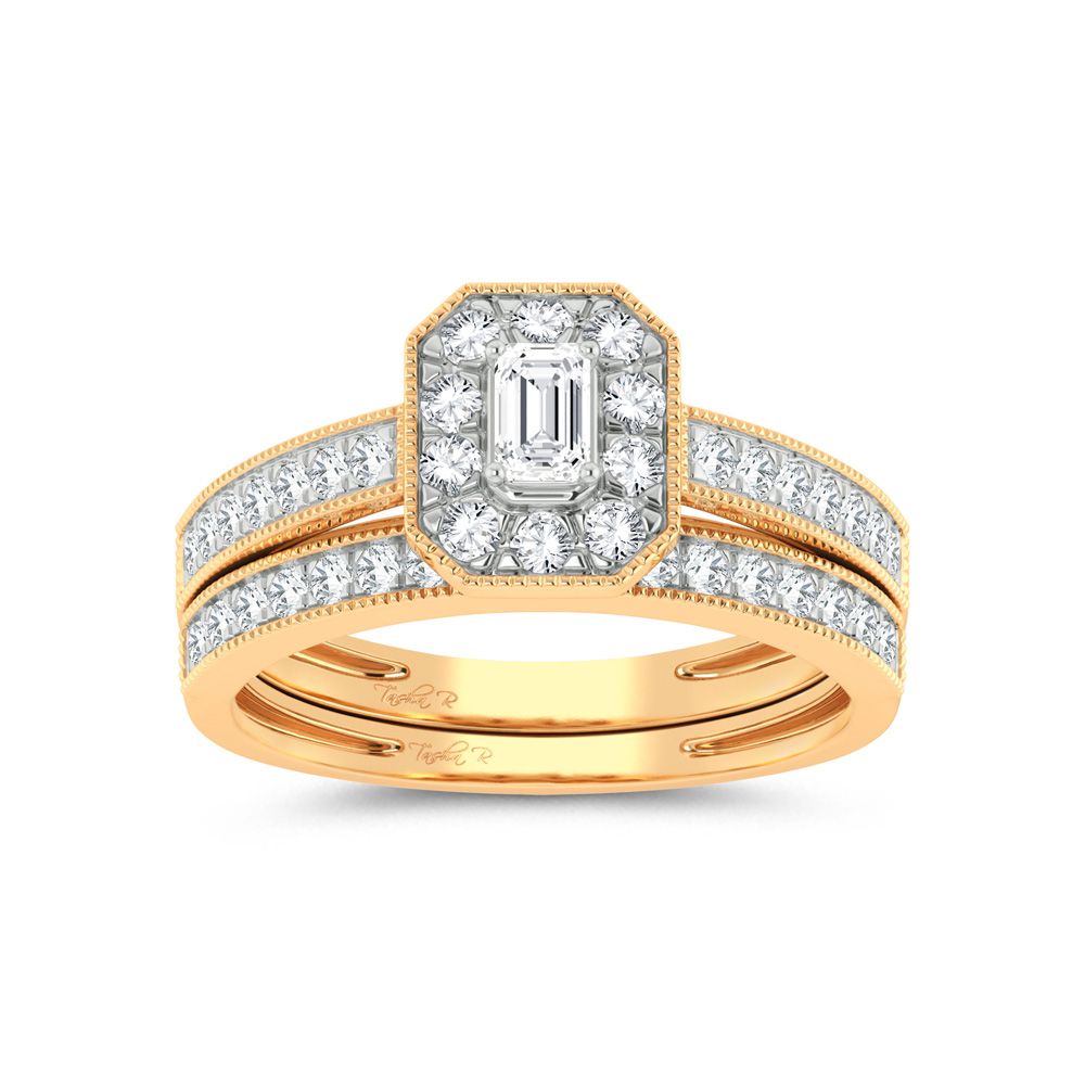 14k Yellow Gold 0.68ct Lab Diamond Womens Bridal Ring