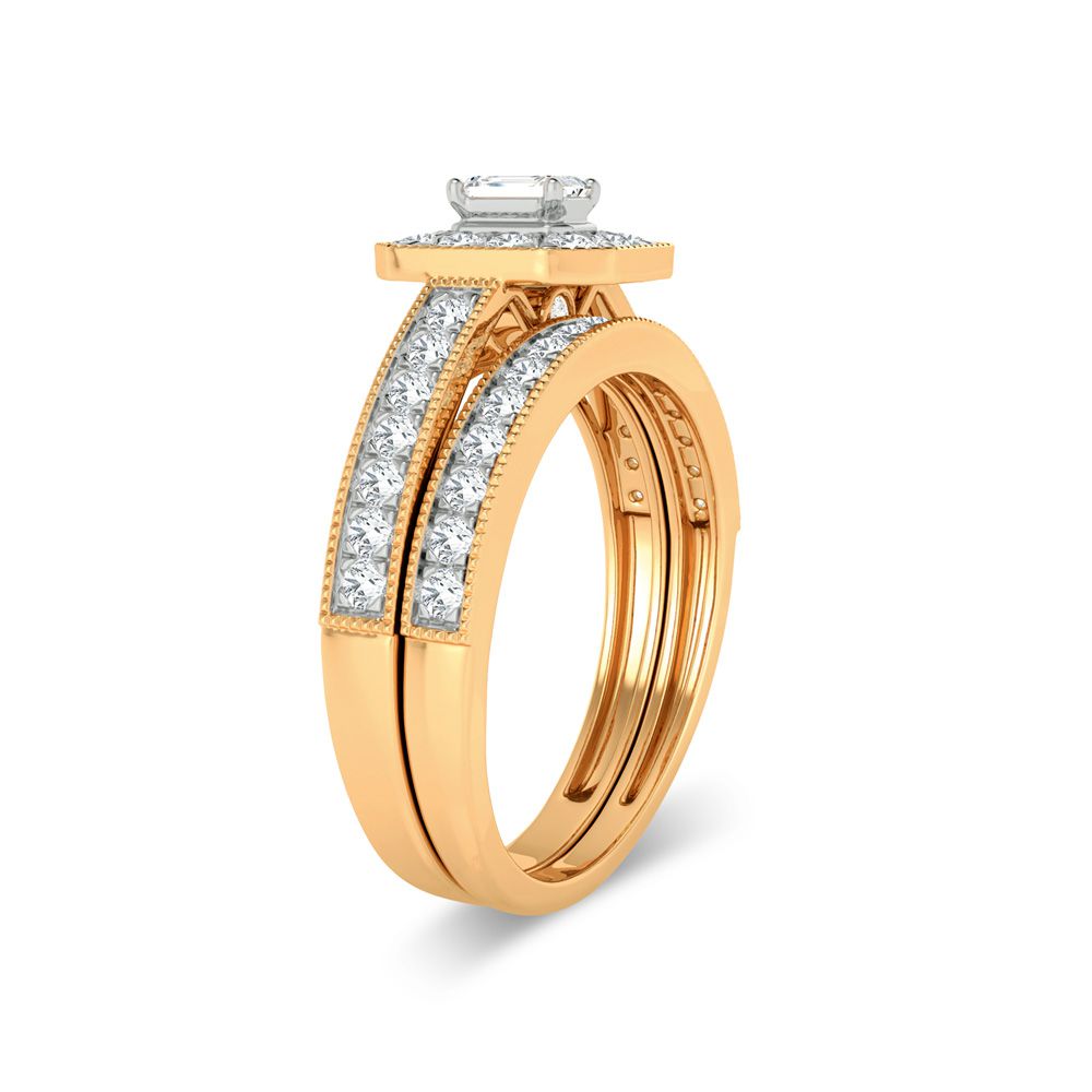 14k Yellow Gold 0.68ct Lab Diamond Womens Bridal Ring