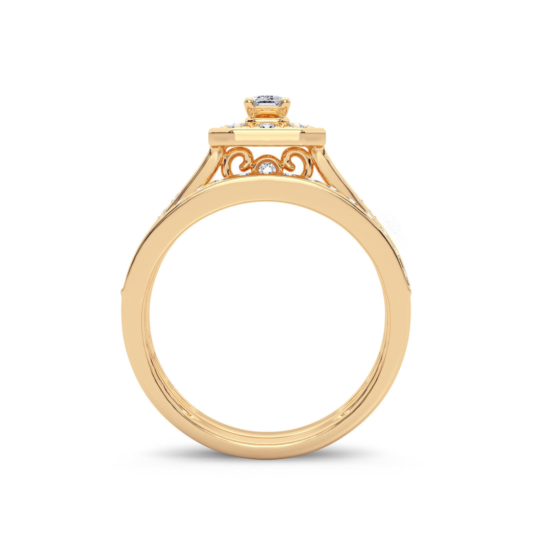 Timeless 14K Yellow Gold 0.68CT Lab Diamond Engagement Ring
