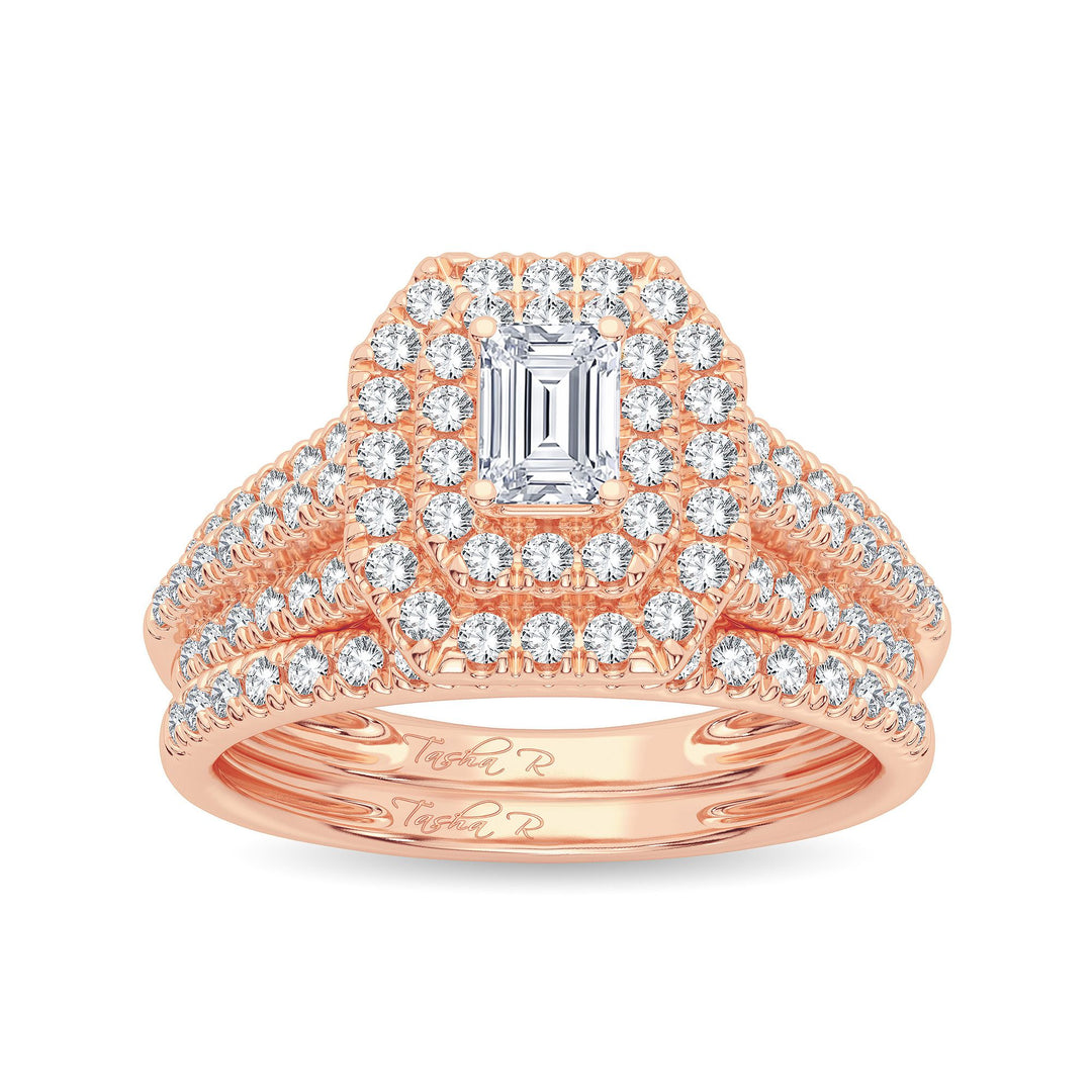 14k White Gold Lab Diamond Womens Engagement Ring