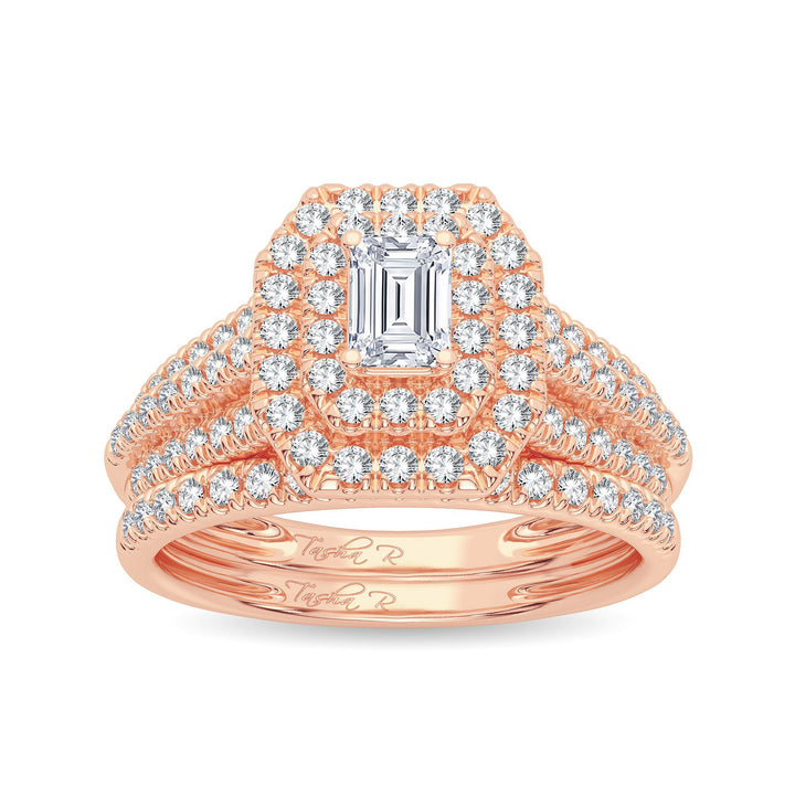 14k White Gold Lab Diamond Womens Engagement Ring