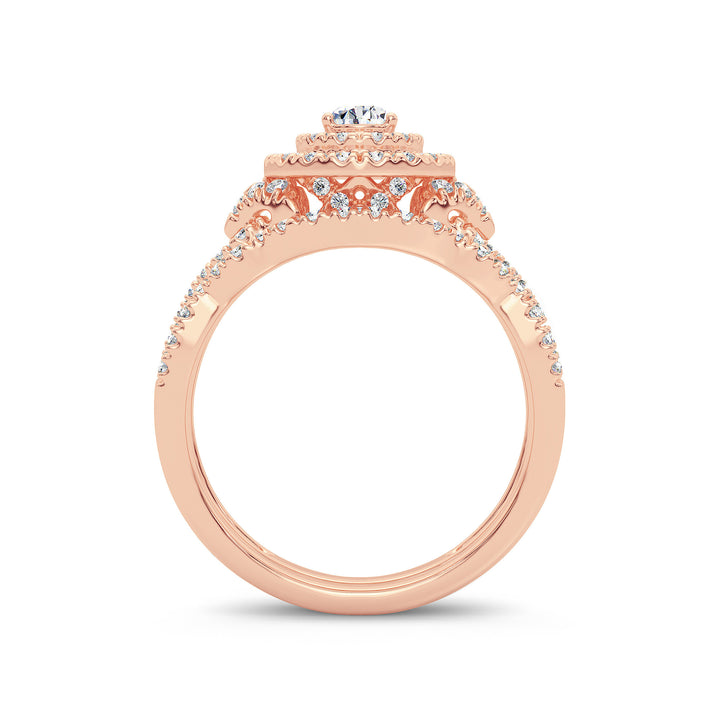 14K 1.00CT Diamond Bridal Ring