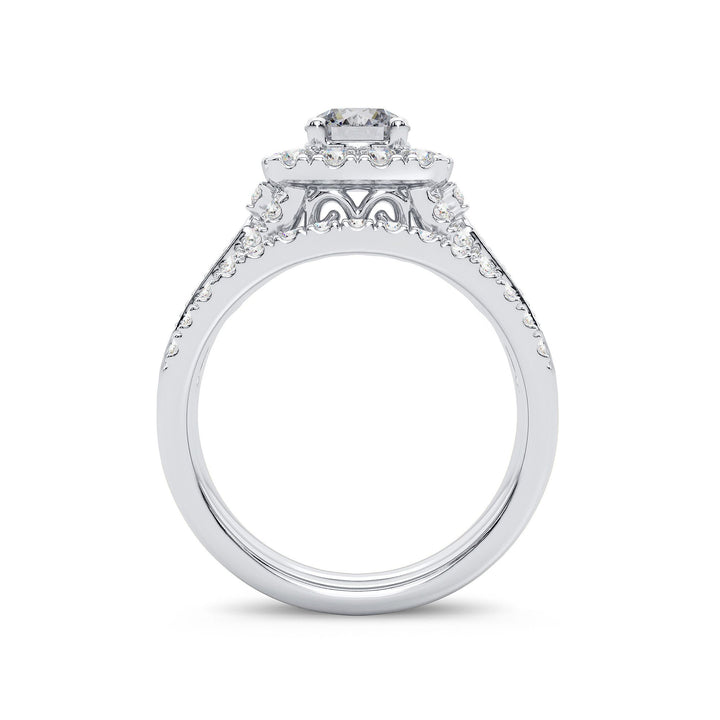 Brilliant 14k White Gold 2ct Lab Diamond Bridal Ring