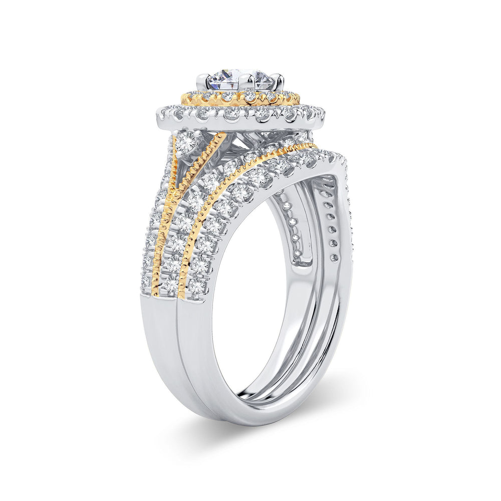 Brilliant 14k White Gold 2ct Lab Diamond Bridal Ring