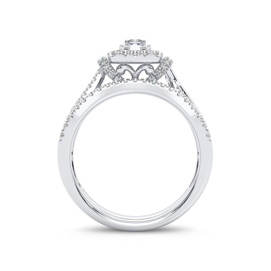 Timeless 14k White Gold Lab Diamond Bridal Ring (0.50CT)