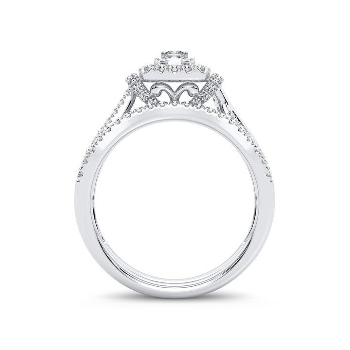 Timeless 14k White Gold Lab Diamond Bridal Ring (0.50CT)