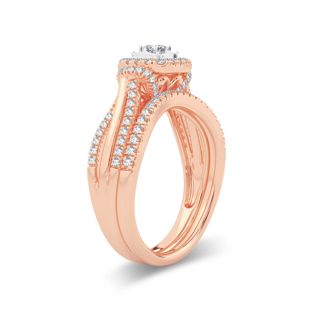 Timeless 14k Rose Gold 0.50CT Lab Diamond Engagement Ring