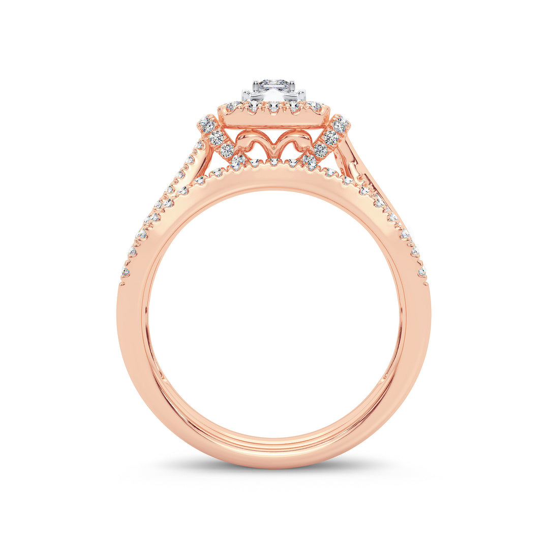 Timeless 14k Rose Gold 0.50CT Lab Diamond Engagement Ring