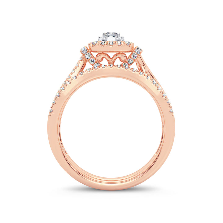 Timeless 14k Rose Gold 0.50CT Lab Diamond Engagement Ring