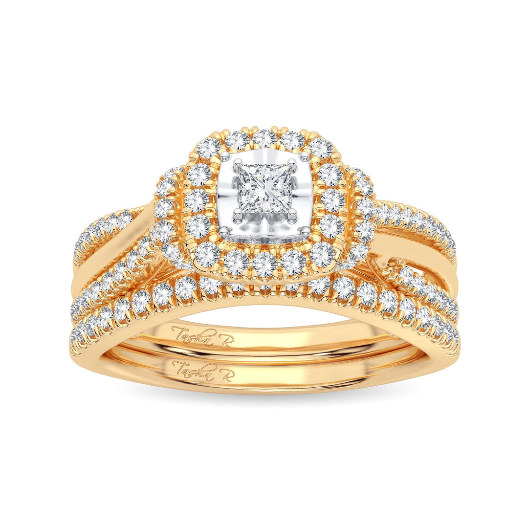 Brilliant 14K Yellow Gold Lab Diamond Bridal Ring (0.50CT)