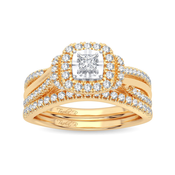 Brilliant 14K Yellow Gold Lab Diamond Bridal Ring (0.50CT)