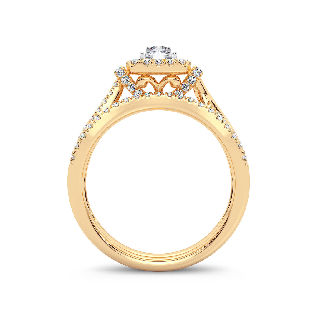 Brilliant 14K Yellow Gold Lab Diamond Bridal Ring (0.50CT)