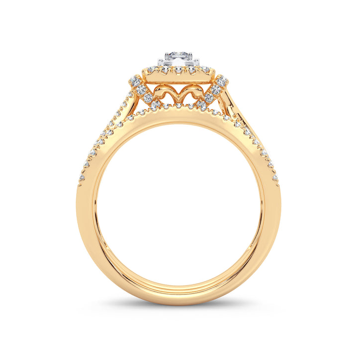 Brilliant 14K Yellow Gold Lab Diamond Bridal Ring (0.50CT)