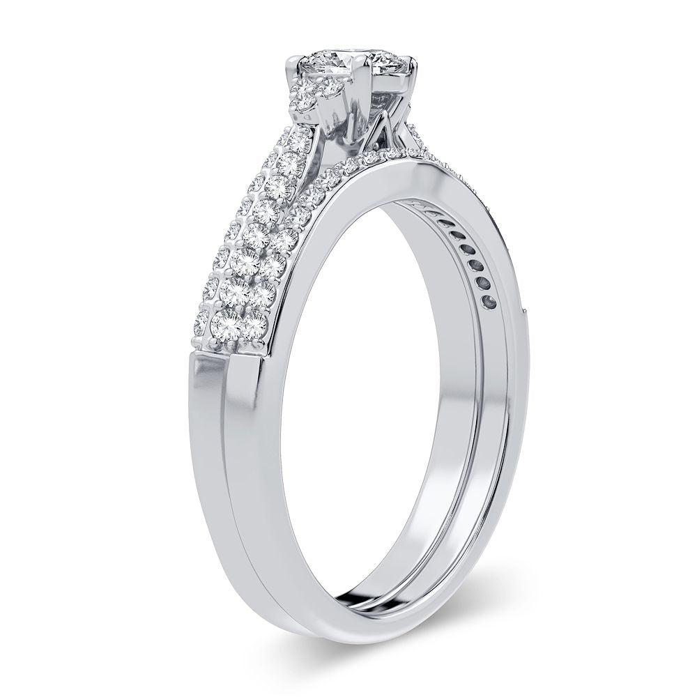 Timeless 14k White Gold 0.60CT Lab Diamond Ring
