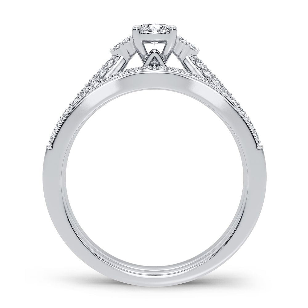 Timeless 14k White Gold 0.60CT Lab Diamond Ring