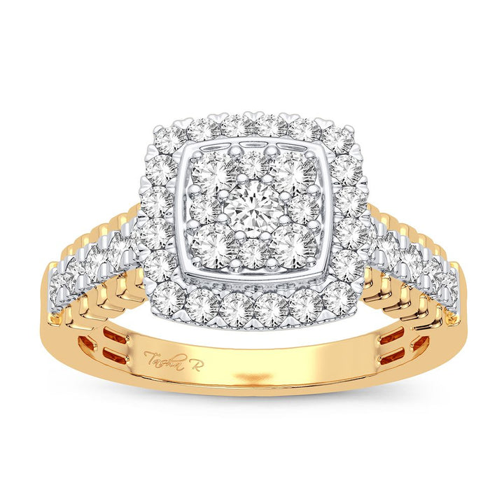 14k Yellow Gold 0.50CT Lab Diamond Womens Fashion Ring