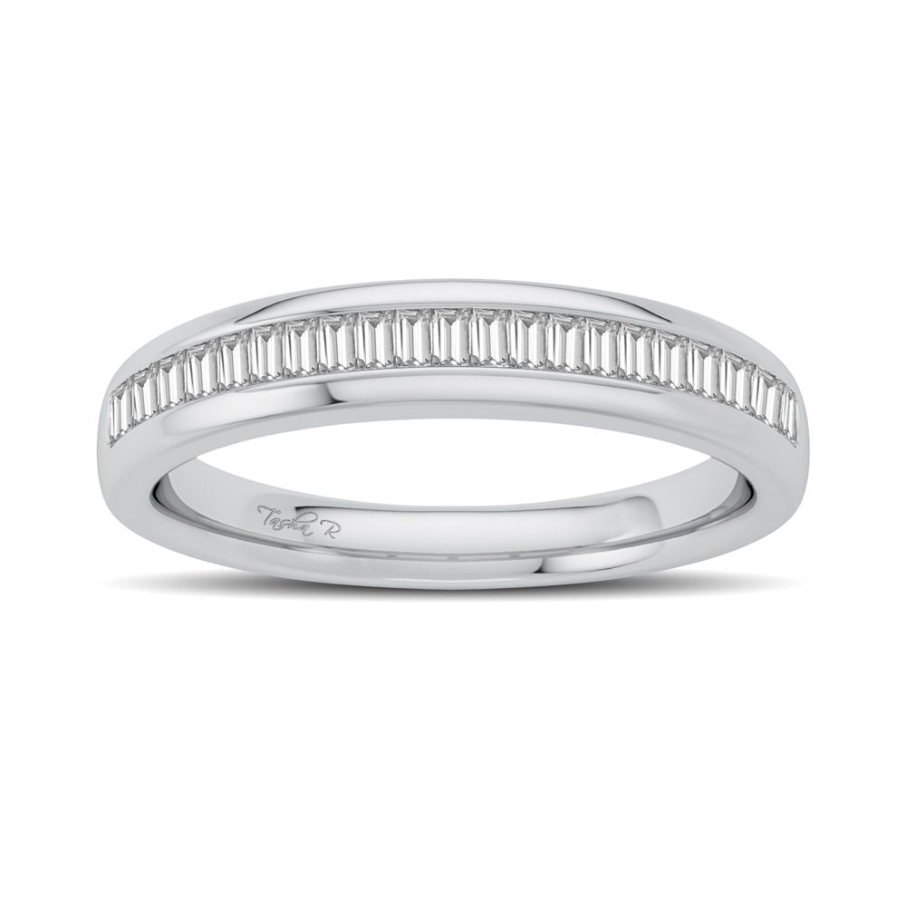 Chic 10k White Gold 0.20CT Lab Diamond Womens Band