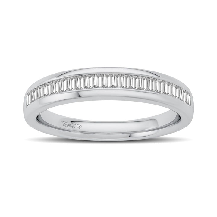 Chic 10k White Gold 0.20CT Lab Diamond Womens Band