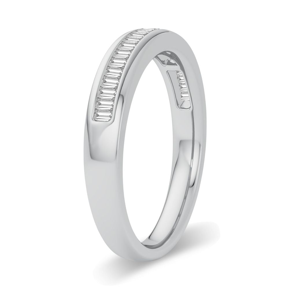 Chic 10k White Gold 0.20CT Lab Diamond Womens Band