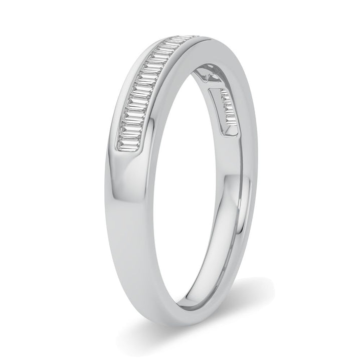 Chic 10k White Gold 0.20CT Lab Diamond Womens Band