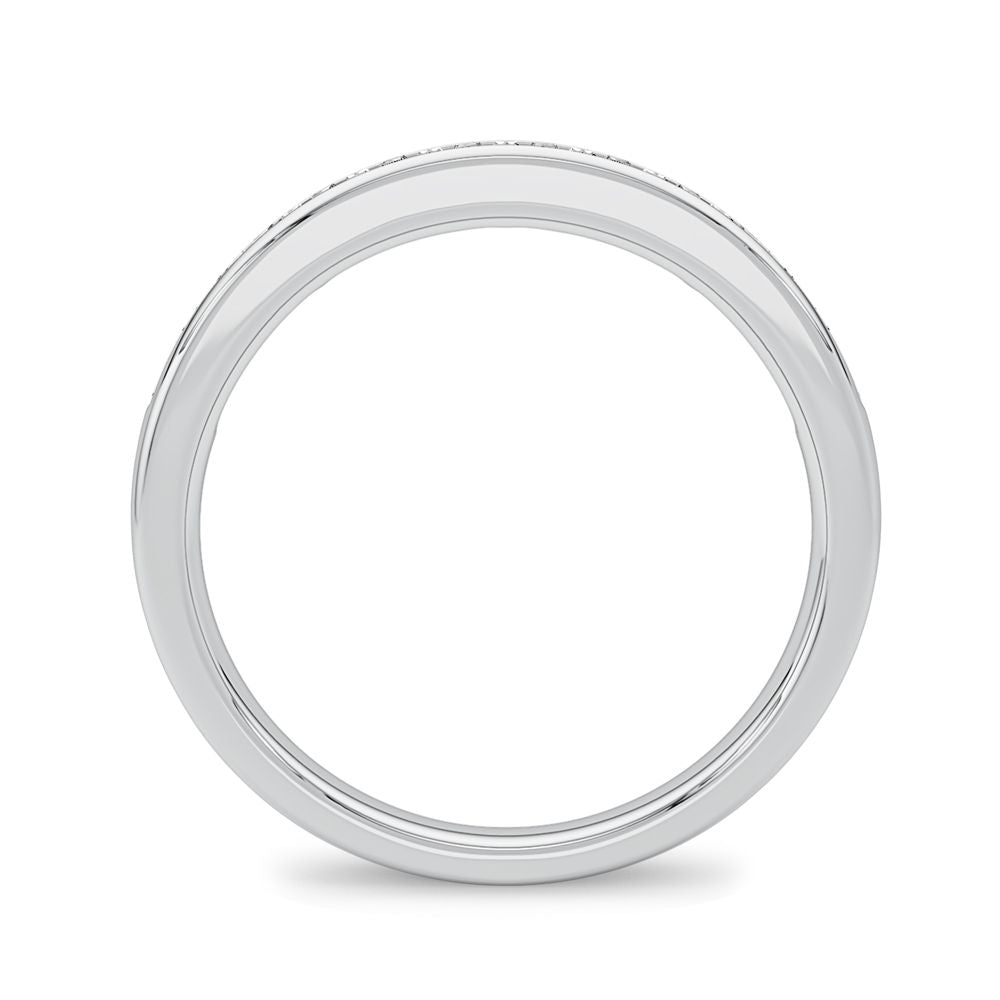 Chic 10k White Gold 0.20CT Lab Diamond Womens Band