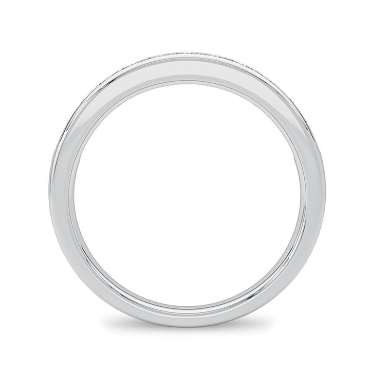 Chic 10k White Gold 0.20CT Lab Diamond Womens Band