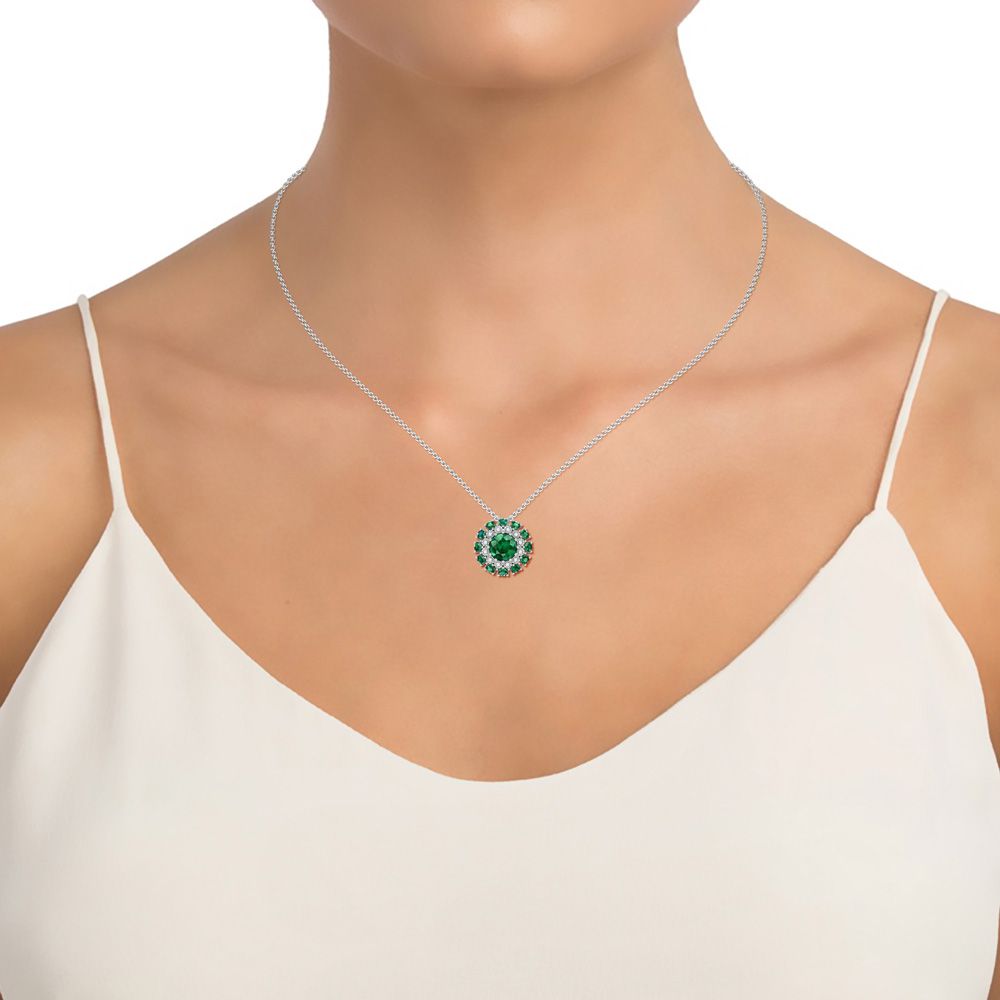 14k White Gold Lab Diamond Pendant: Delicate Sparkle