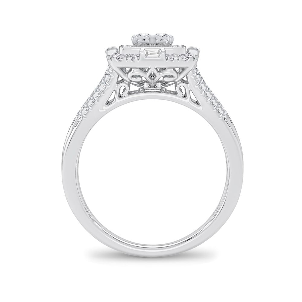 Timeless 14K White Gold Lab Diamond Engagement Ring 0.50CT