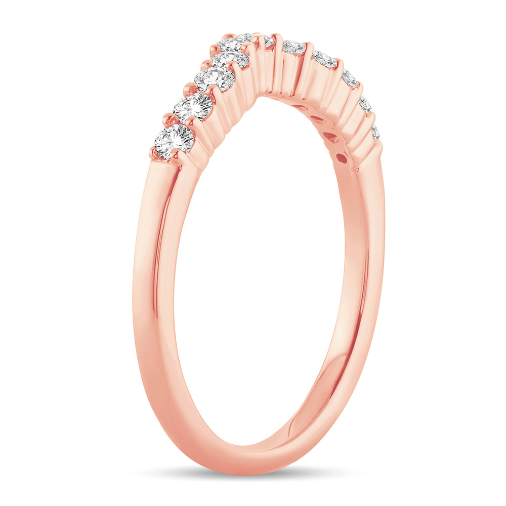 14k Rose Gold 0.34CT Lab Diamond Ring Enhancer Band