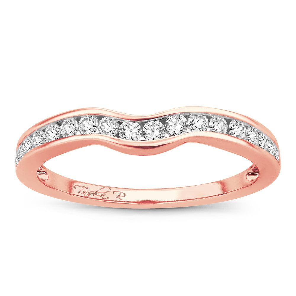 Delicate 14k Rose Gold 0.34CT Lab Diamond Ring Enhancer