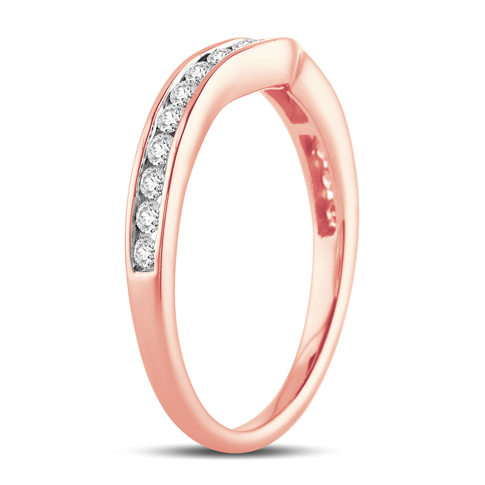 Delicate 14k Rose Gold 0.34CT Lab Diamond Ring Enhancer