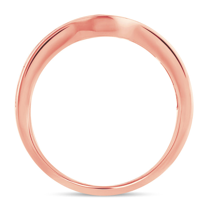 Delicate 14k Rose Gold 0.34CT Lab Diamond Ring Enhancer