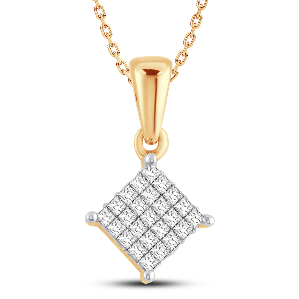 Chic 14k Yellow Gold Lab Grown Diamond Pendant Charm