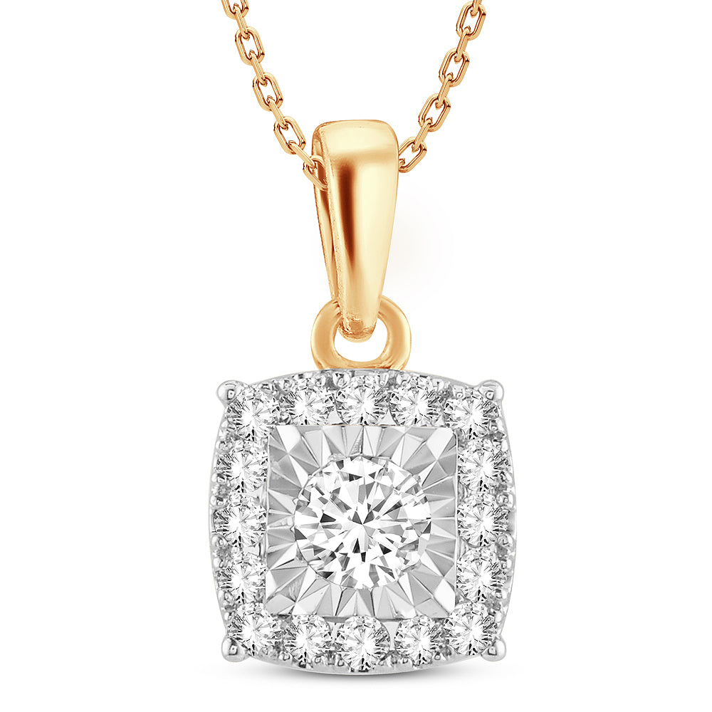 Luminous 14k Yellow Gold Lab Diamond Pendant Necklace