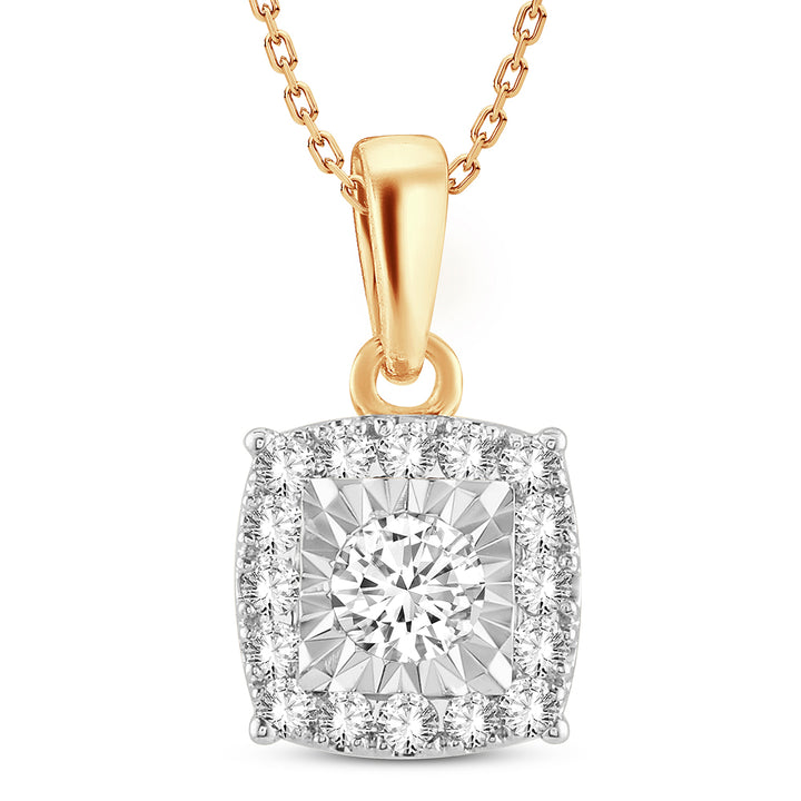 Luminous 14k Yellow Gold Lab Diamond Pendant Necklace