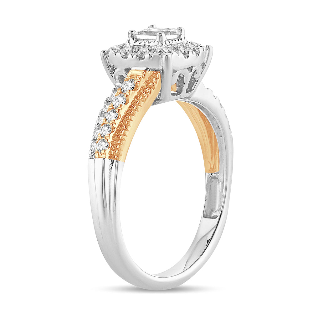 14K Yellow Gold 0.75CT Lab Diamond Engagement Ring