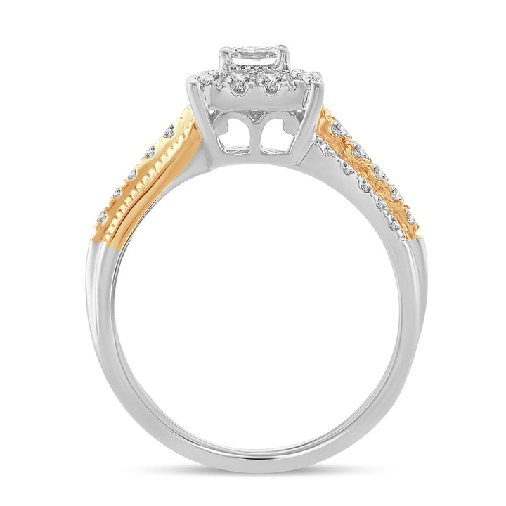 14K Yellow Gold 0.75CT Lab Diamond Engagement Ring