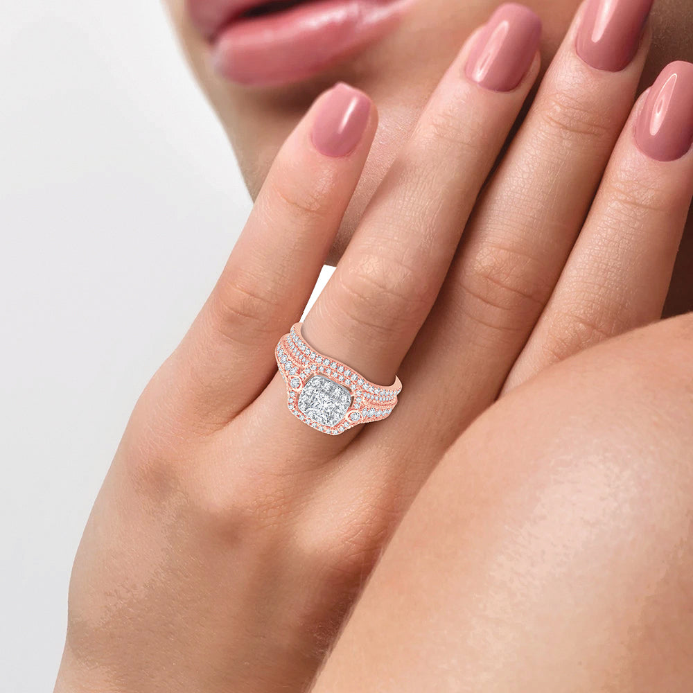 14K 1.00CT DIAMOND BRIDAL RING