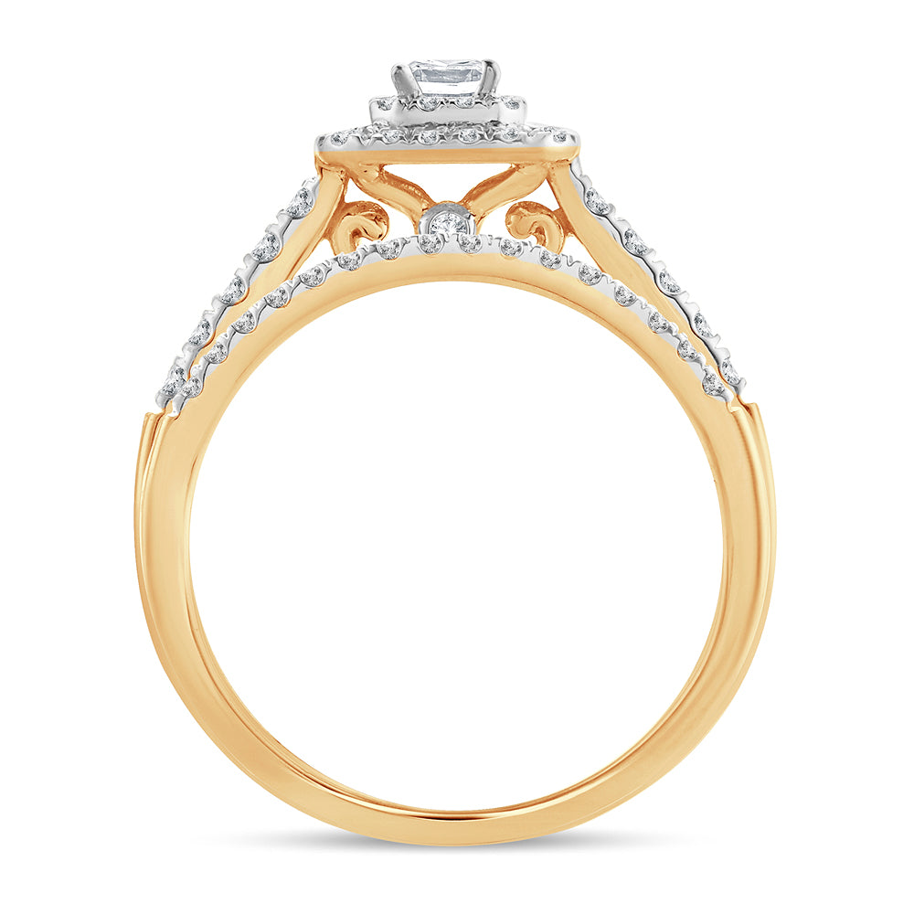 14k Yellow Gold Lab Diamond Engagement Ring 0.62CT