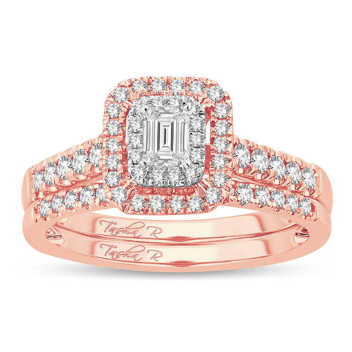 Delicate 14k Rose Gold 0.62CT Lab Diamond Ring