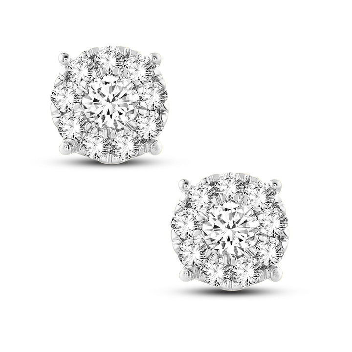 14k Yellow Gold Lab Diamond Stud Earrings - 1CT Brilliance