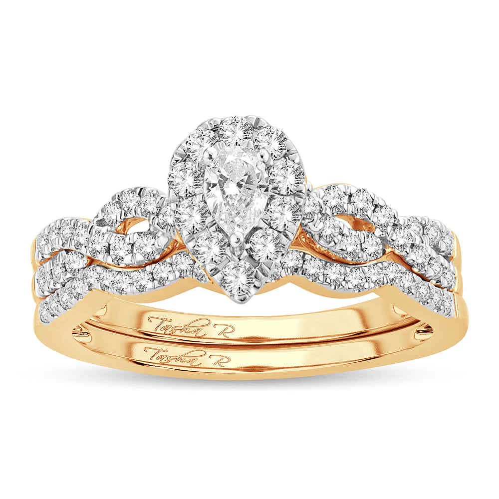 Luminous 14k Yellow Gold Lab Diamond Engagement Ring (0.64CT)