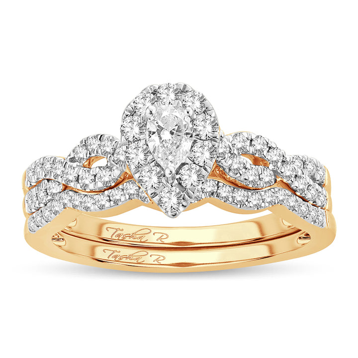 Luminous 14k Yellow Gold Lab Diamond Engagement Ring (0.64CT)