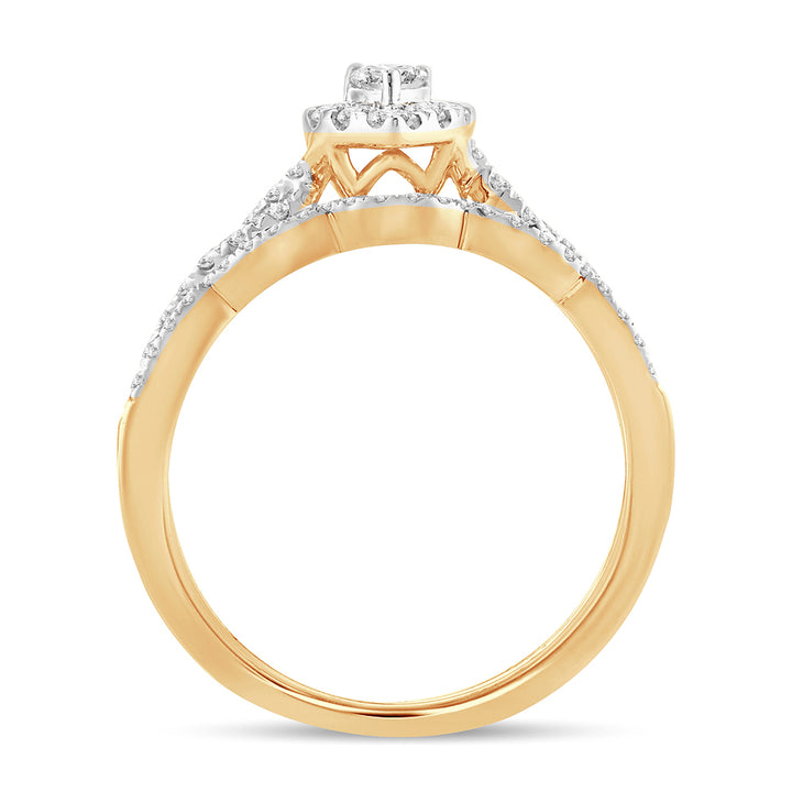 Luminous 14k Yellow Gold Lab Diamond Engagement Ring (0.64CT)